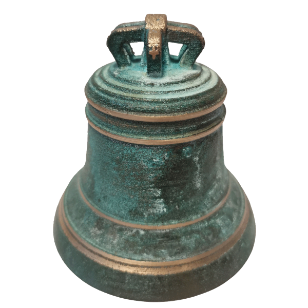 Cloche en bronze diamètre 75 vert antique
