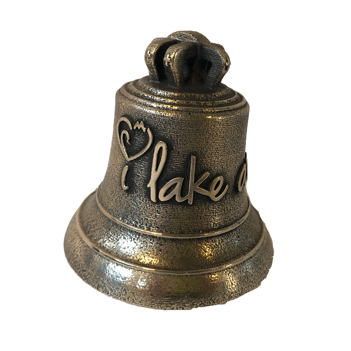 Cloche miniature en bronze, finition bronze ancien, personnalisation I Lake Annecy